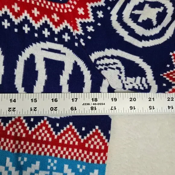 Disney Avengers Superhero Ugly Christmas Sweater Holiday Jumper Mens small 0750 - Picture 5 of 7